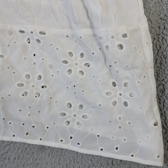 Knox Rose Maxi Dress Wedding Button Front Laced Open Work Embroidered 2X White - Picture 3 of 16